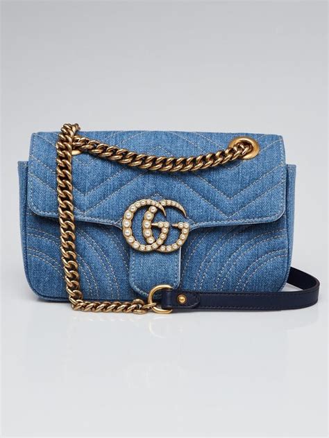 gucci denim shoe|Gucci denim bag mini.